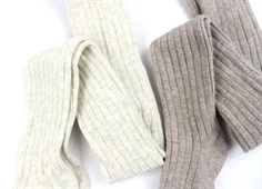 MP light brown melange mix strømpebukser bomuld (2-pak)